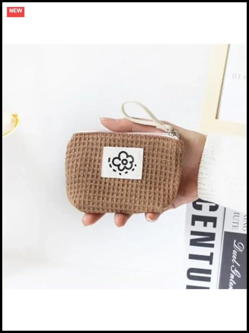 Adorable Cotton Travel Cosmetic Pouch Makeup Bag Organizer for Women and Girls